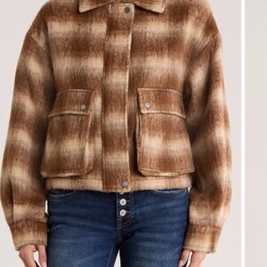 Lucky Brand Tan and Cream Teddy Jacket
